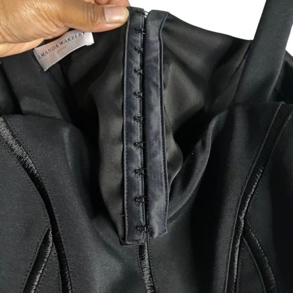 Amanda Wakeley Women's Black Bandage Mini Bodice Dress - Picture 11 of 12